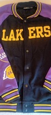 La Lakers basketball varsity jacket size large Official NBA Merchandise