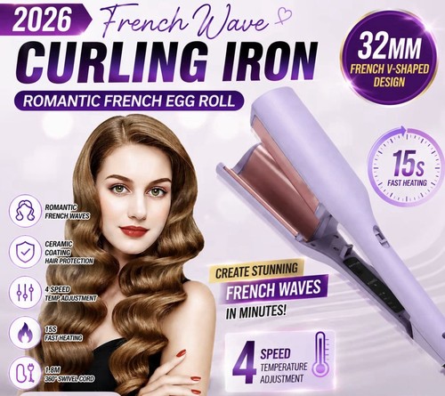 French wave curling iron - iron, for