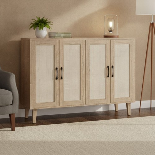 Buffet storage cabinet - storage, rattan