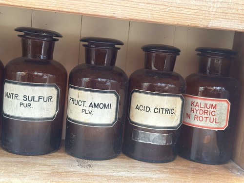 Antique glass apothecary - glass,