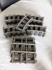 LEGO 9V Train Track Bundle with Metal Conductors Straight and Curved