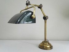 Dugdills. Rare large daisy head bankers lamp. Edwardian. Benson era.