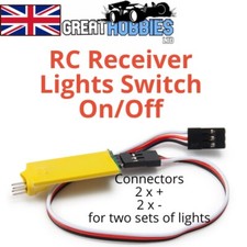 RC Receiver Lights Switch On/Off Control Electronic Switch for RC Planes Car UK
