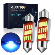 2 X Blue 36mm Car Bulbs C5W