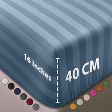 Satin striped fitted sheet - striped,
