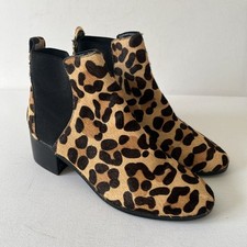 Dune Leopard Print Ankle Boots
