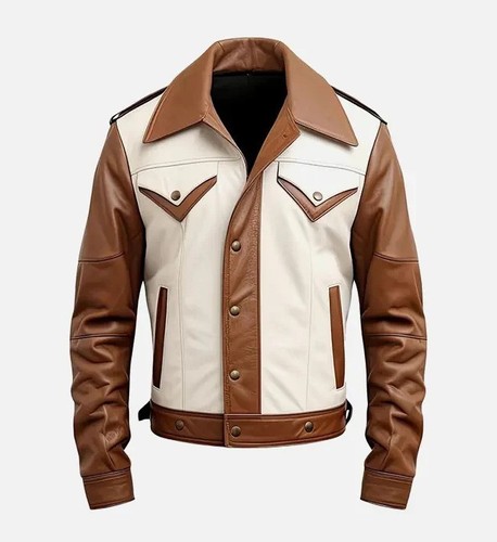 Men tan cream leather - men's,