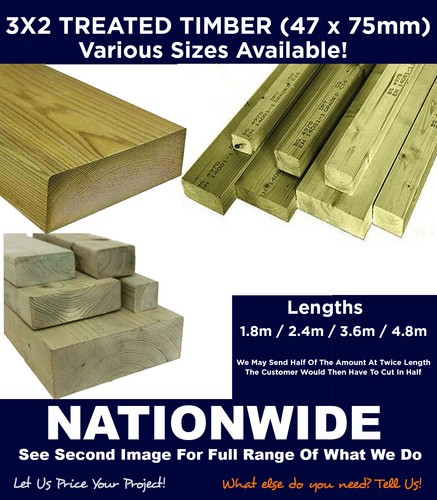 Timber treated 3x2 various - 3x2,
