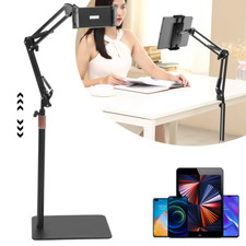 Floor-Standing Mobile Phone Holder Tripod Stand Mount Adjustable For Tablet+Clip