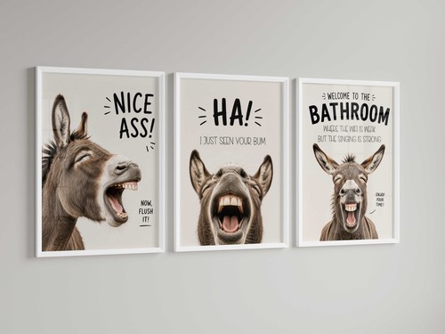 Bathroom humour prints - bathroom,