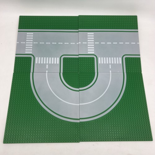 Lego city green road plates - green,