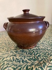 Antique Salt glazed Stoneware Crock/Casserole, possibly Pearsons of Chesterfield