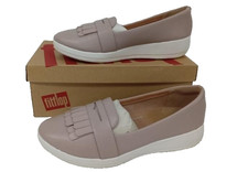 Fitflop Ladies Vianne Fringey Sneaker Loafers Taupe Size:UK 6.5
