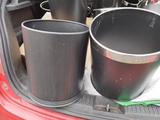 Krisbow 10.2L Round Indoor Trash Can Rubbish Bin Black & Silver Steel