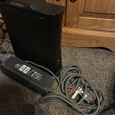 Black Xbox 360 Jasper Console 12v 12.1A With Power And Tv Leads - No Controller