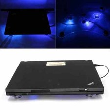 3 Fan USB Laptop Fan Cooler Stand Cooling Pad Tray Blue LED Light 10-15"
