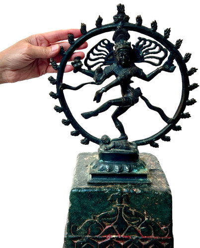 Antique bronze shiva dancing - bronze,