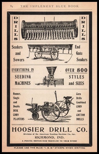 1907 hoosier drill - hoosier, co