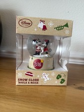 Disney Store Official Christmas Snow globe 2016 Snowglobe Festive Xmas