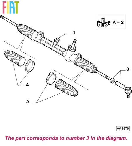 Genuine fiat outer steering - outer,