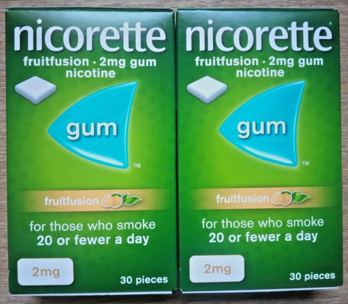 Nicorette gum 2mg fruit - gum,