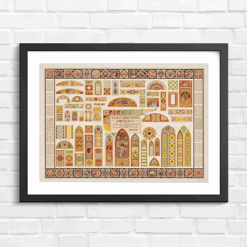 Vintage stained glass - glass, deco
