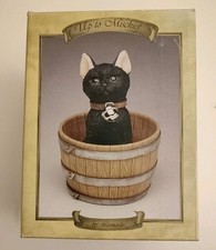 The Leonardo Collection Black  Cat Up To Mischief Resin with bell 2001 boxed