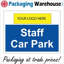 VE263 STAFF CAR PARK YOUR LOGO SIGN  CHOICE PERSONALISATION COMPANY SPACE UNIT