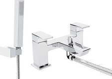 Bristan Cobalt Bath Shower Mixer with Wall-Mounted Single Function Handset, Show