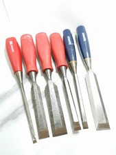 6pcs VINTAGE BEVEL CHISEL LOT