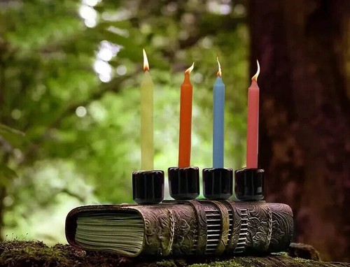 Spell candles witch pagan - spell,