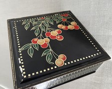 Vintage square tin - black