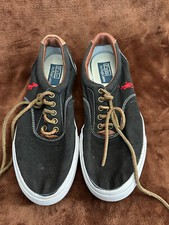 Polo by Ralph Lauren black canvas vaughn trainers shoes 10.5D UK 9.5