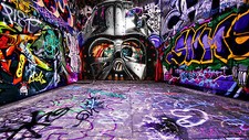 street art print star wars