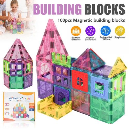 Magnetic tiles 100 piece - 100,