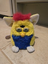 Tiger Furby Baby Primary Yellow Blue Tested Working