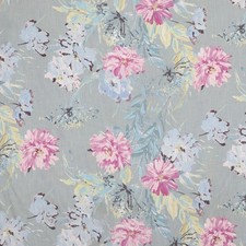 Laura Ashley Cosmos Floral Duck Egg Fabric Curtains Furnishings Per Metre