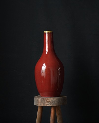 Large red studio pottery - large,
