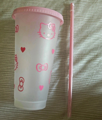 Hello kitty 450ml pink white - 450ml, pink/white