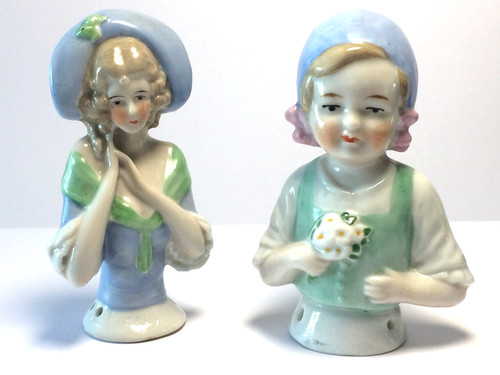 Antique porcelain china pin - antique,