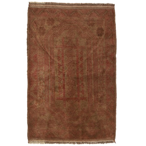 Authentic overdyed rug - overdyed, wool