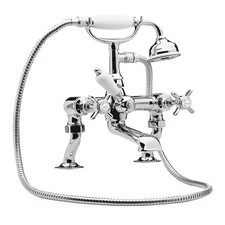 Nuie Beaumont Luxury Traditional Cranked Bath Shower Mixer Tap Chrome Bathroom