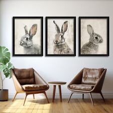 Rabbit Wall Art Set of 3