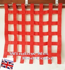 HEAVY DUTY RIBBON RACING CAR WINDOW NET VAN Safety Net Racing Car Webbing Mesh