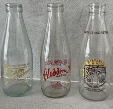 Advertising Milk Bottles X3