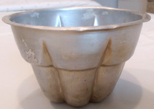 Vintage Traditional Aluminium Jelly Mould 1950s Plant Pot Candle Holder?