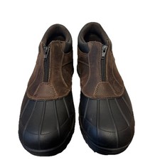 Propet Boots Mens Blizzard Ankle Zip Brown Leather Size 12W(E) Extra Wide M3786