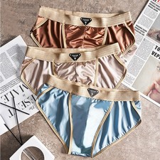 Men's Sexy Silk Satin Briefs