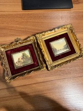 Pair Vintage Ornate Gilt Mini