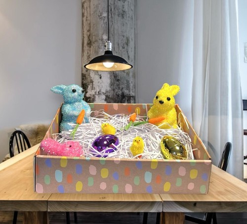 Easter cardboard gift hamper - cardboard,